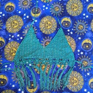 Green belly dancer bikini top